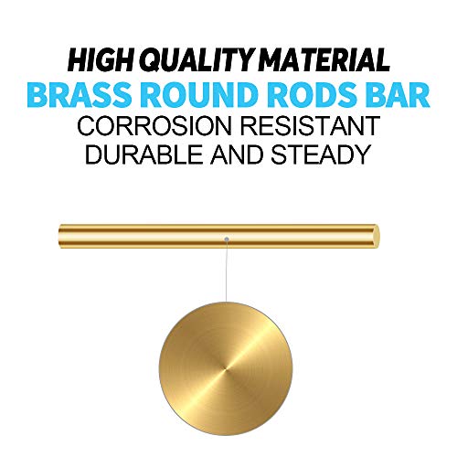 Glarks 18Pcs Messing Solid Round Rod Drehstange Bar Stock Sortiert für DIY Handwerkswerkzeug, Durchmesser 2.5-8mm Länge 100mm