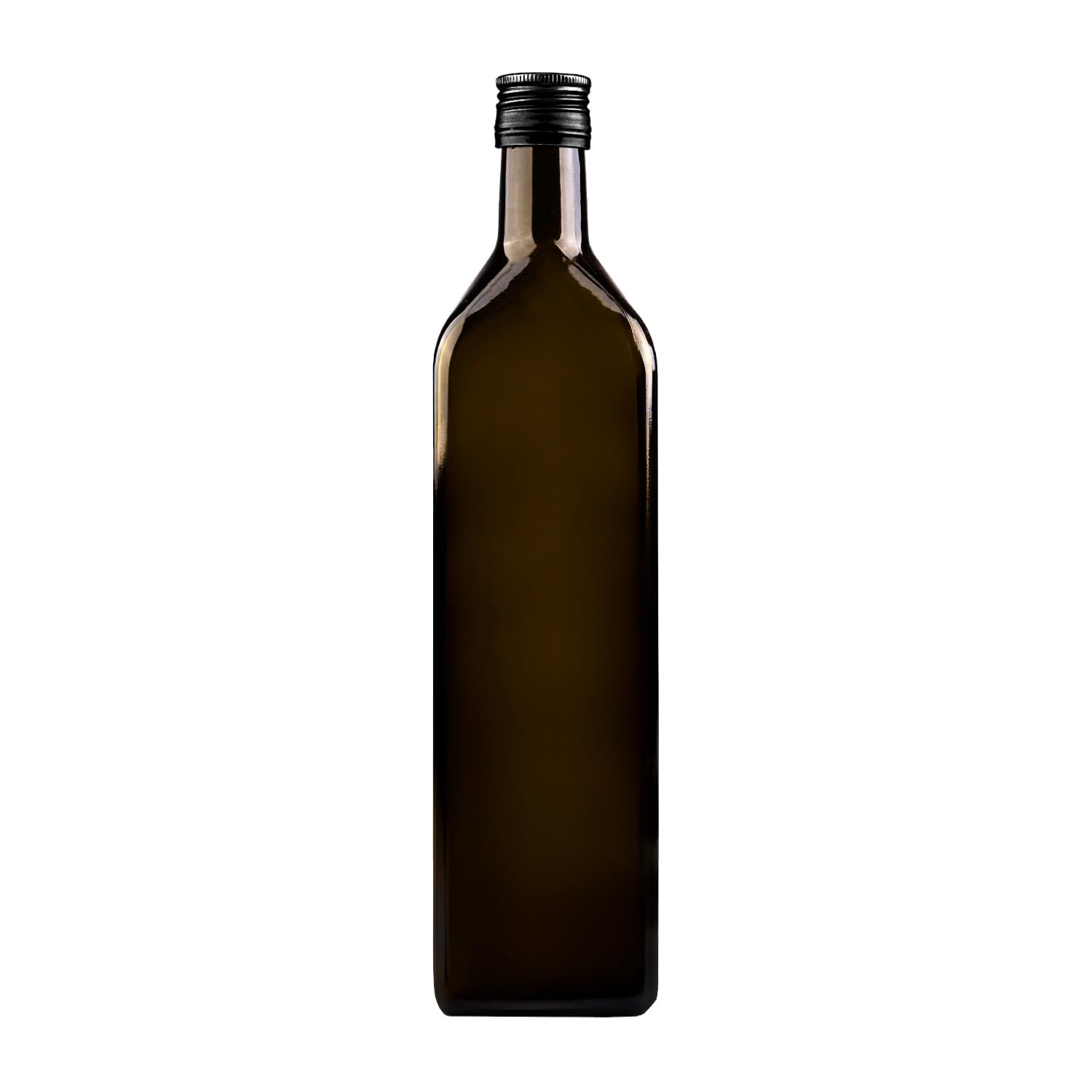 Lot de 25 bouteilles en verre 1000 ml (1 L) vert olive, pour huile, vinaigre, vin et liqueurs, bouteilles de haute qualité pour la restauration et le stockage