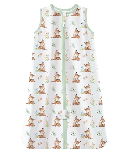Image of TotAha Deer Toddler Sleep Sack 2T-3T-4T,0.5 TOG Lightweight, Stretchy, Silky Sleep Bag, Buttery Soft Wearable Blanket Baby Sleeping Sacks With 2-way Safe Zipper for Girl Boy
