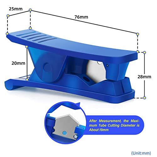 ERGAOBOY 5 Pcs Plastic Blue Pneumatic Tube Cutter, Suitable for Cutting Nylon PVC Pu Tubing Tube Cutting Tool, Cut Up to 19MM OD Tubing - Image 2