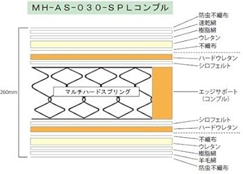 Amazon｜フランスベッド マルチハードマットレス MH-AS-030-SPL