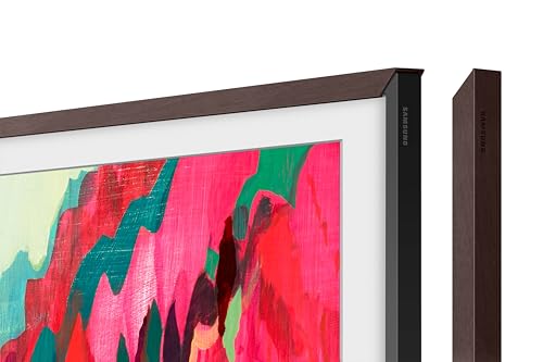 Image of Samsung 75 inch The Frame Pro 4K Neo QLED Smart TV (2025) with Modern Brown Customizable Bezel & Music Frame Smart Speaker with Dolby Atmos