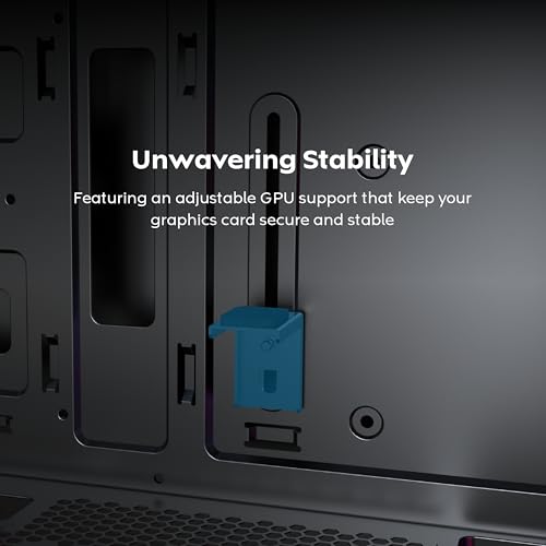 Montech Capa para PC para jogos X5- ATX Mid-Tower Gamer, alto fluxo de ar, 3 x 140 mm e 1 x 120 mm ARGB ventiladores pré-instalados, painel lateral de vidro, detalhes de impressão de carbono, suporte - Imagem 6