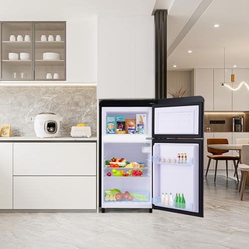Frigorífico combinado, Volumen total 72L: 51L (Refrigeración) + 21L (Congelación), Zona 0°C, 39 dB, Clase E,Black