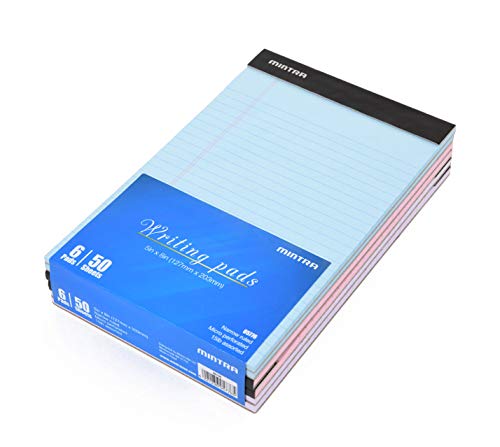 Image of Mintra Office Legal Pads, ((xBasic, 5in x 8in, (Pastel), 36pk (6-6pks))