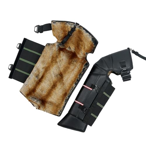 kowaku Motorcycle Windproof Leg Guards Knee Brace Full Protective Plush Lining for Cycling, 70cmx35cm