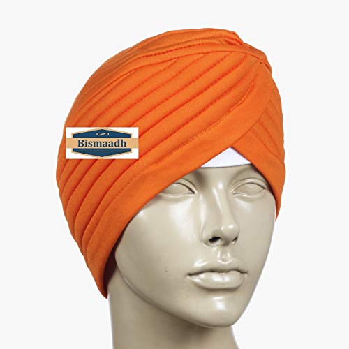 Image of BISMAADH Instant Readymade Turban for Men & Women Head Wrap Lightweight Cap Headwear Sikh Pagri