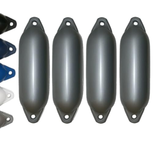 12skipper Bootsfender 4er-Set Majoni Fender Star 25 Langfender - Silber