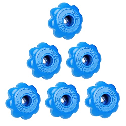 Mikikit 6pcs Handle Valve Parts Round Hand Wheels Easy to Use Durable and Decorative