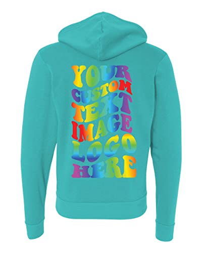 INK STITCH Bella Canvas 3739 Custom Embroidery Personalized Logo Texts Sponge Fleece Hoodie Zip ups2