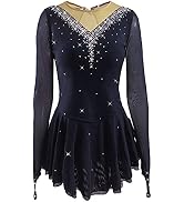 LIUHUO Vestito da pattinaggio artistico Blu-Viola Gradiente
