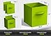 Sorbus Foldable Storage Cubes - 6 Fabric Baskets for Organizing Pantry, Closet, Shelf, Nursery, Playroom, Toy Box, Cubby - 11 Inch Dual Handle Collapsible Closet Organizers and Storage Bins (Green)