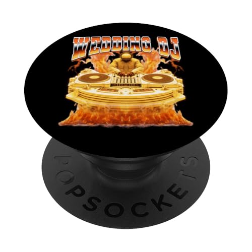 Boda DJ Discjockey Disco Jockey Tocadiscos 90s Bootleg PopSockets PopGrip Adhesivo