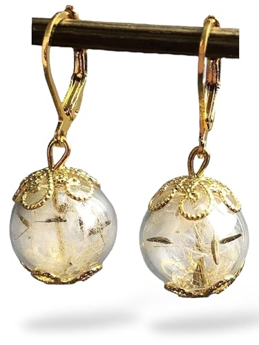 MadamLili - Echte Pusteblumen Ohrringe Gold - Handgefertigt - Vergoldet -...