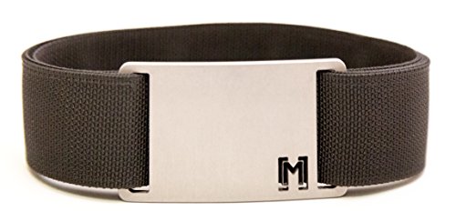 MagBelt. - Medium Black Belt/Silver Buckle