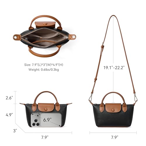 BOSTANTEN Mini Tote Black Brown