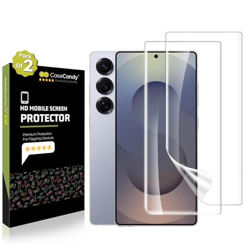 Image of Casecandy - (Pack 2 Screen Protector for Samsung S25 Ultra | Transparent Screen Guard For Galaxy S25 Ultra Fingerprint Support /S PEN Compatible /HD