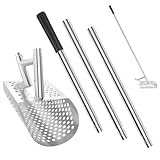 YNPQTDS Sandsieb - Robuste Schaufel Mit Ausziehbarem Griff,Schalentier Sieb - Für Graben Schaufel...