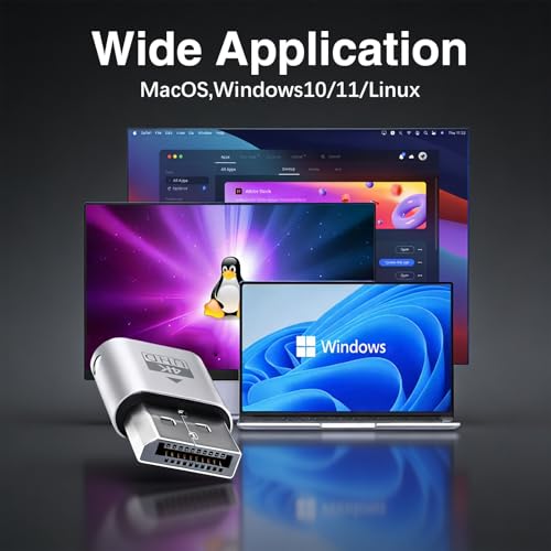 Adaptador DP Dummy Plug Duttek emulador de pantalla virtual EDID 4K para GPU y PC 7
