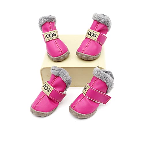 SKXEO Hundeschuhe, wasserdicht, für den Außenbereich, mit rutschfester Gummisohle, für kleine, mittelgroße Hunde Cover