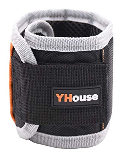 Magnetic Wristband 2 PACK - Wristband for Holding Tools, Built w/ 15 Powerful