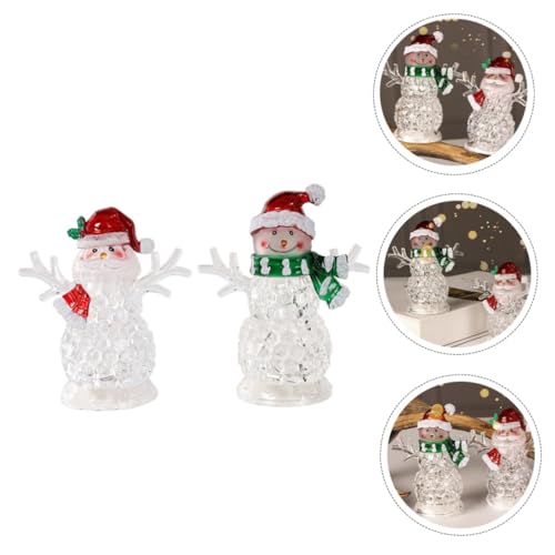 Zerodeko 2 Unidades Iluminação de Natal decorações de Natal tampo de mesa adorno de luz de natal pre