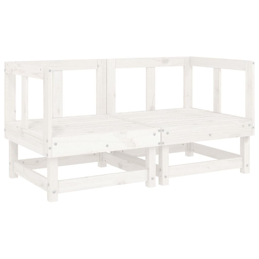 divanetto da esterno arredo giardino per esterno set giardino esterno salottino da giardino esternoDivani Angolari con Cuscini 2 pz Legno Massello di Pino BiancoIdeale per patio, bordo piscina