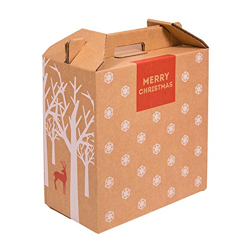 Only Boxes, Caja para Vino, Estuche de 6 botellas de vino, Caja para lote de navidad, Impreso, 4 Unidades Cover