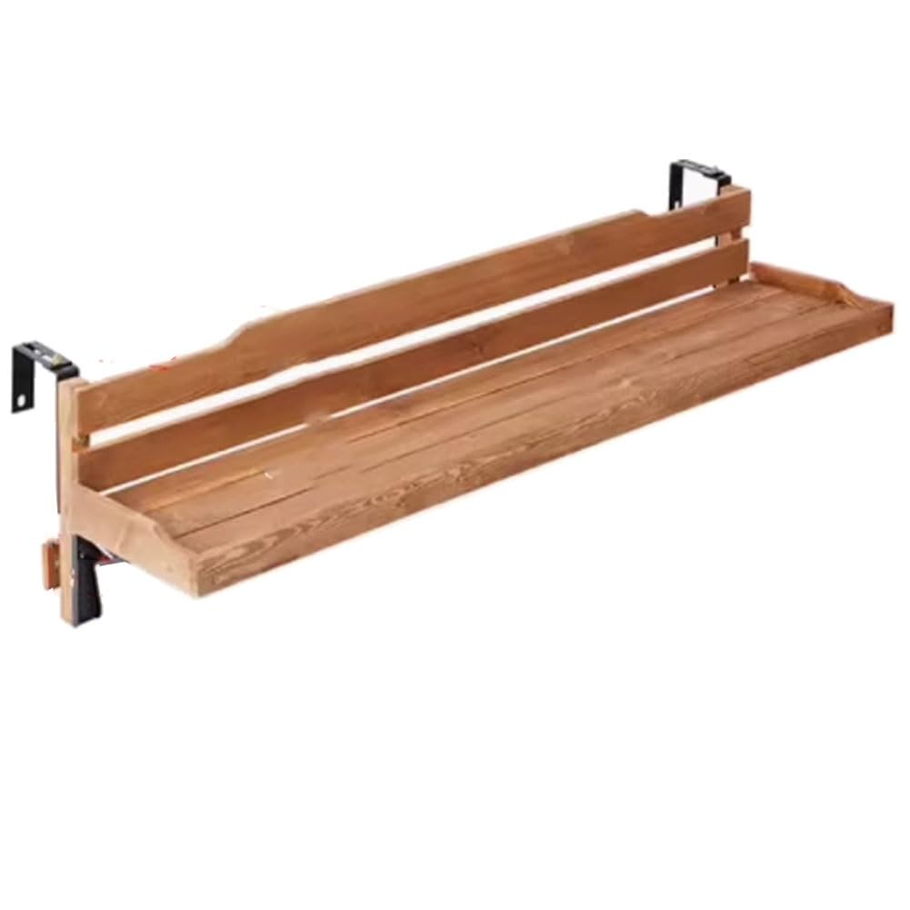 Jardinière à balustrade pliable de 120cm en bois massif noble orange