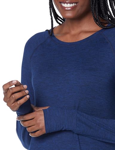 Image of Amazon Essentials Womens Brushed Tech Stretch Long-Sleeve Crewneck Shirt (Available in Plus Size)