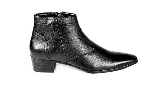 Image of BXXY Men's 2 Inch Heel Height Increasing Formal Zipper Boots