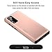 Jiunai for Samsung Galaxy S20 FE Case Card Holder Wallet for 2 Cards CC IDs Holder Sliding Back Pocket Protective Dual Layer Rubber Cover Phone Case for Samsung Galaxy S20 FE 5G 6.5'' 2020 Rose Gold
