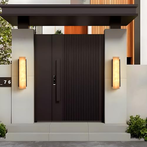 Applique Murale Extérieur LED Étanche Rectangulaire Noire en Acier 45CM