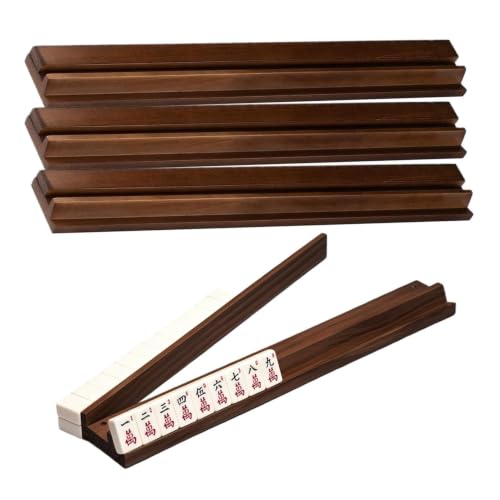 Accesorios para Mahjong con soportes de madera natural y deslizadores magnéticos