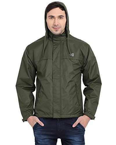 olive rain jacket mens