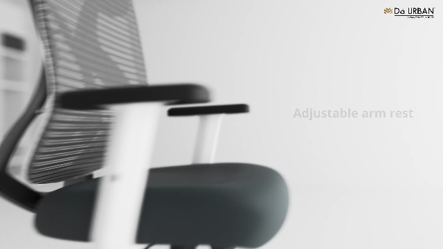 Da URBAN® Merlion Office Chair,High Back Mesh Ergonomic Home Office Desk Chair with 3 Years Warranty, Adjustable Armrests,Adjustable Lumbar Support,Tilt Lock Mechanism (Grey)