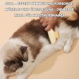 2 Stück Selbstreinigender Katzenkamm - Fellblitzbürste für Tiefenreinigung, Entfernung von Schwimmenden Haaren und Öffnung von Knoten, Schönheitspflege für Hunde, Tiefenreinigung Flohkamm für Katzen