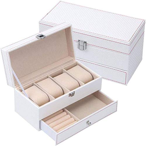 Boîte à bijoux double casier idéale sur la coiffeuse pour trier vos montres