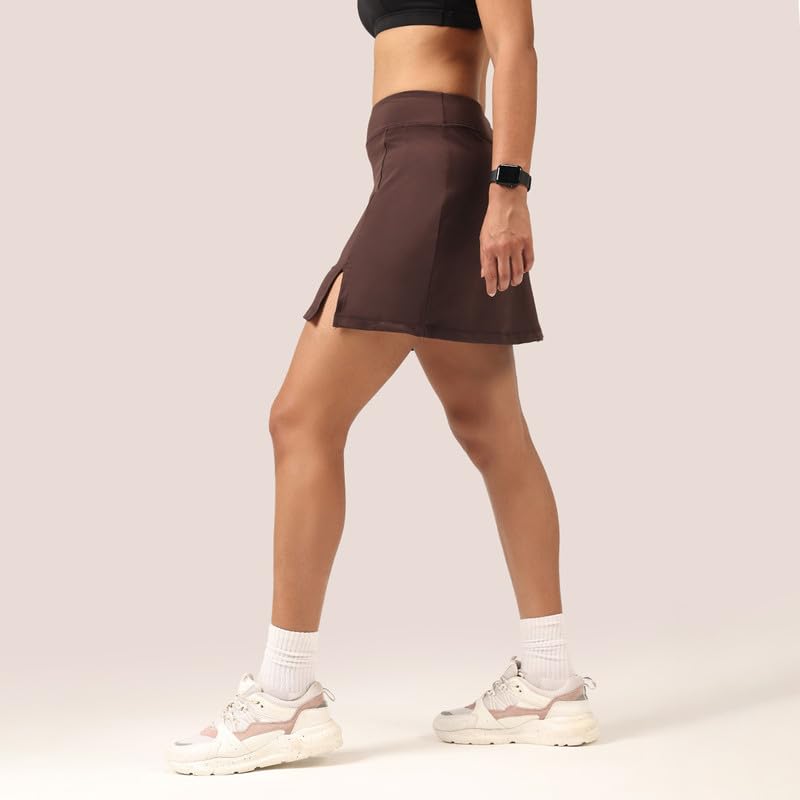 Image of BlissClub Ultimate Skorts | in-Built Shorts | Side Pocket | Side Slit at Hem | Invisible Back Pocket | CloudSoft TM Fabric