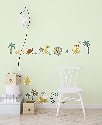Komar Sticker Mural Disney Palmtrees - 50 x 70 cm (Largeur x Hauteur) - 34 pièces - Pumbaa, Timon, Simba, Lion King, Roi Lion Lion King, Deco, Stickers...