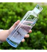 DailyAlley 550ml Glass Water Bottle with Time Marker – Leakproof Bottle for Office, Gym & Home | ...