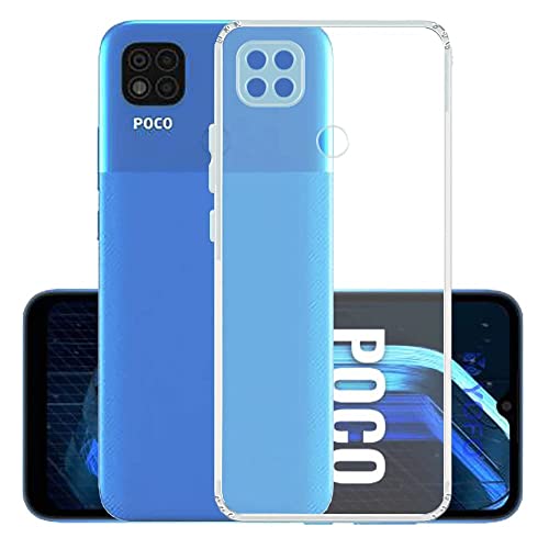 Image of COVERBLACK Transparent Rubber Case Back Cover for Mi M2006C3MI / Mi Redmi 9 - Transparent