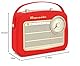 TechniSat Transita 130 - portables DAB+/UKW-Retroradio mit UKW Frequenzregler (Bluetooth-Audiostreaming, USB, Dot-Matrix LC-Display, Akku für bis zu 24 Stunden, Tragegriff, Kunstleder-Gehäuse) rot