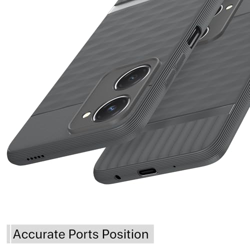 Image of Pikkme Back Cover for iQOO Z9 Lite 5G / Vivo T3 Lite 5G / Vivo Y18 / Y18e / Y03 Camera Protection 3D Hexa Cube Design Silicone Protective Bumper Case (Grey)