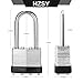 HZSY Padlocks Keyed Alike, Pack of 6, Laminated Steel Keyed Lock (1-9/16