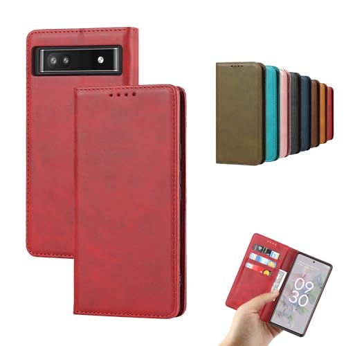 対応Google Pixel 6a 5G 手帳型 シェルノートブックタイプ保護カバーノートブックカード収納側マグネットブラケット機能互換性のある耐衝撃性軽量モダンシンプルファッションPUレザー折りたたみ式フル保護カバー男性と女性のスマートフォンケース用(ワ