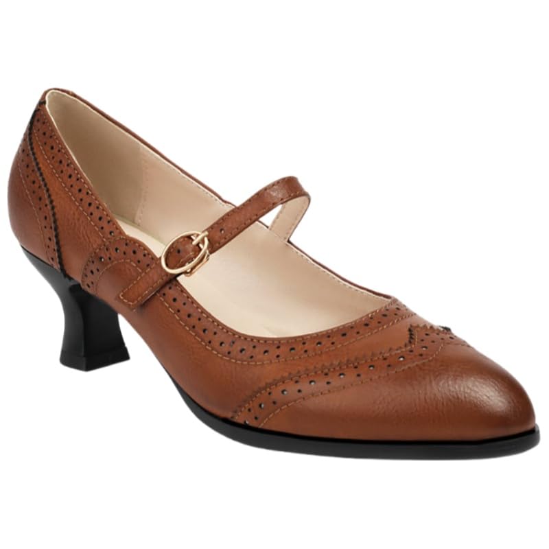 Mary Jane Style Ladies' high-Heeled Shoes - Fashionable, Retro, Versatile and Suitable for Casual wear, Suitable for Office, Commuting or semi-Formal Occasions.