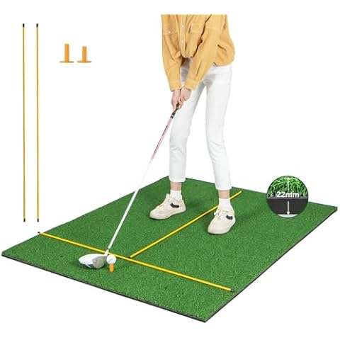 GYMAX 5FT x 4FT Golf Hitting Mat with Tees Cover