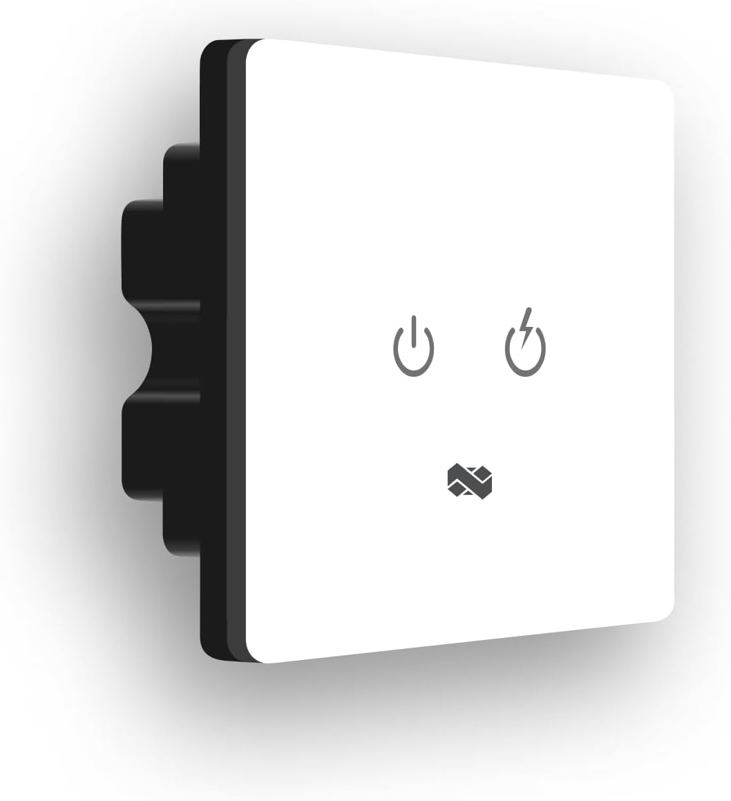 Indian Made, 2 Light Control Smart Switch, WiFi Touch Switch with IR Remote, Mobile App, Google Assistant, Amazon Alexa & Google Home Voice control for Smart Home Automation (White Variant)