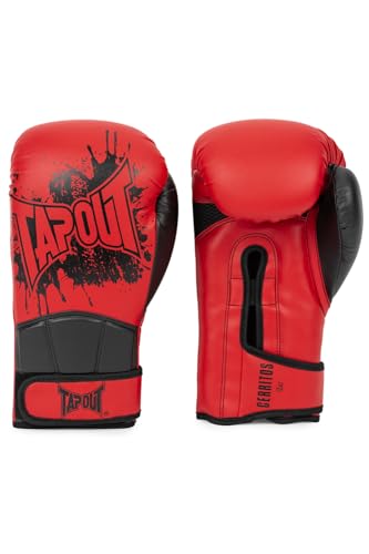 Gants de boxe Tapout Cerritos en cuir synthétique noir et blanc pour entraînement